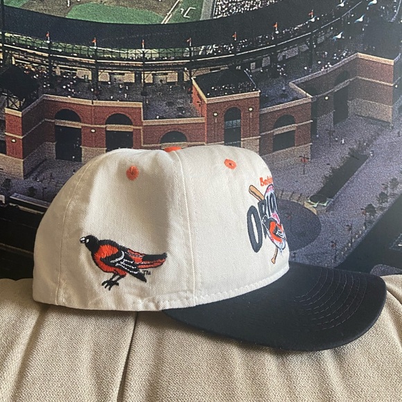 Vintage Baltimore Orioles MLB #1 Apparel New Era Snapback Cap Hat 80s 90s USA - Picture 2 of 8